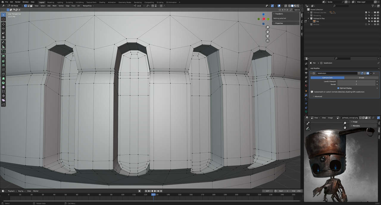 odelling the pot.png