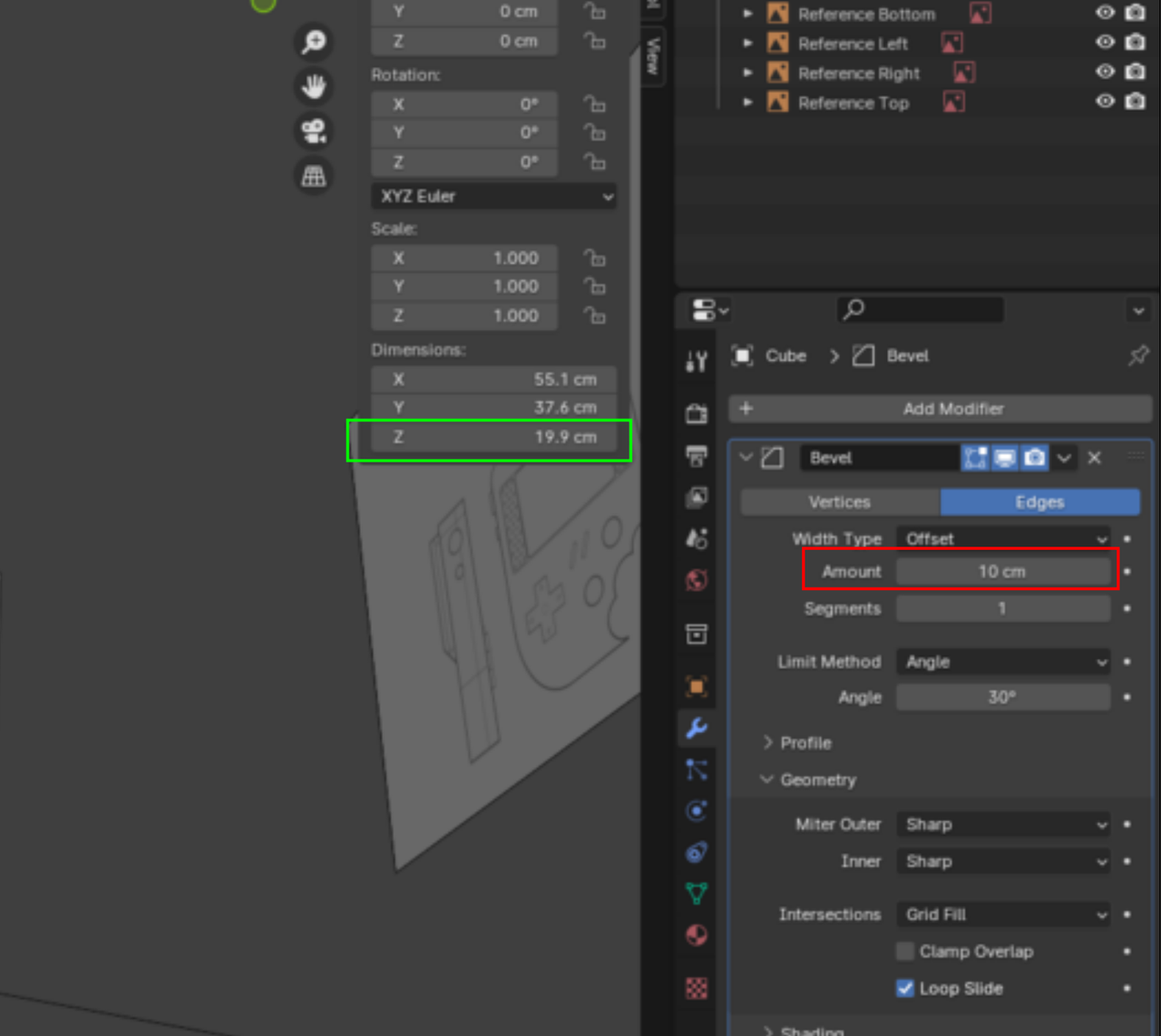 Bevel modifier not working CG Cookie