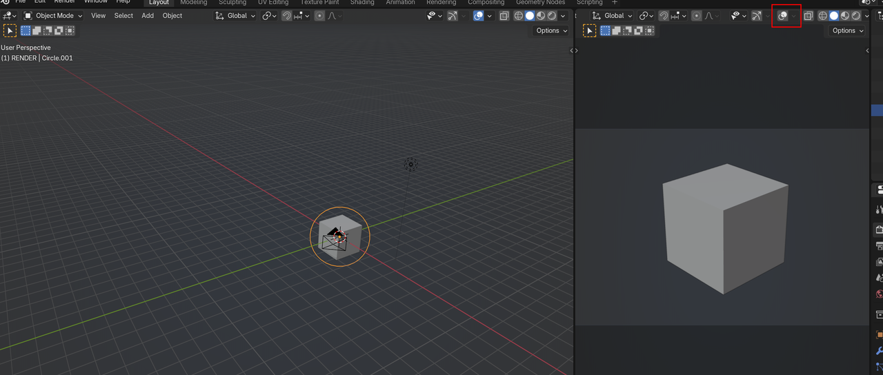 Cannot see Circle in Camera View? (Numpad 0) CG Cookie
