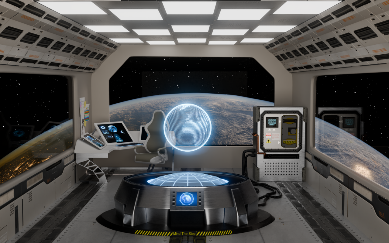 Space Station Hologram Room - CG Cookie
