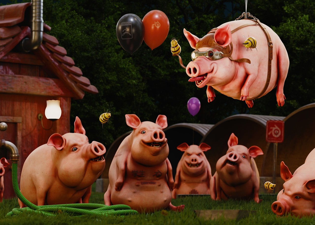 The Pig That Could Fly - CG Cookie