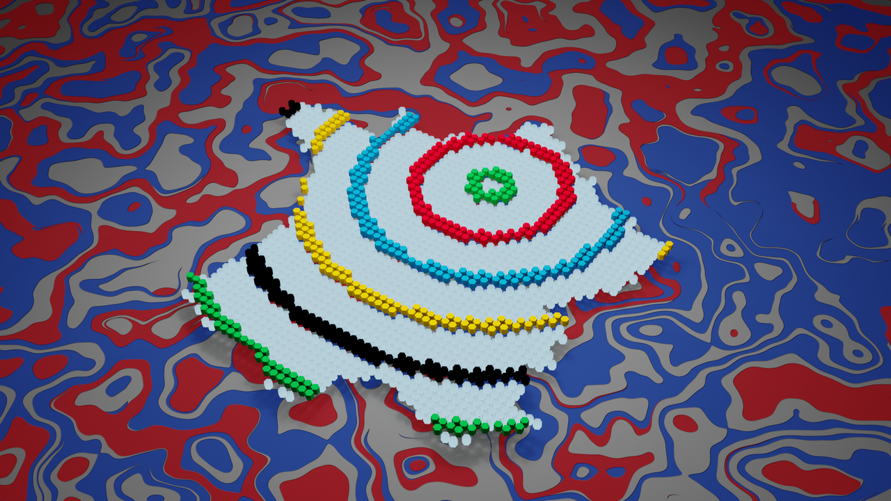 Animated Olympics Rings - Geo Nodes - CG Cookie