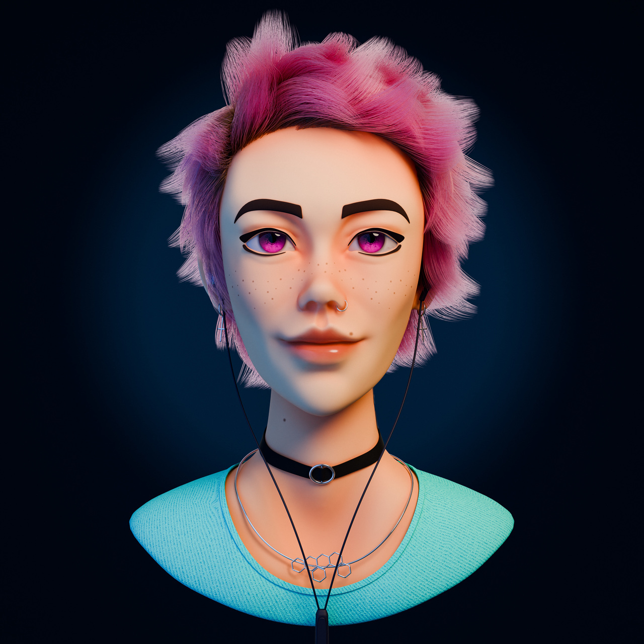 pink hair girl - CG Cookie
