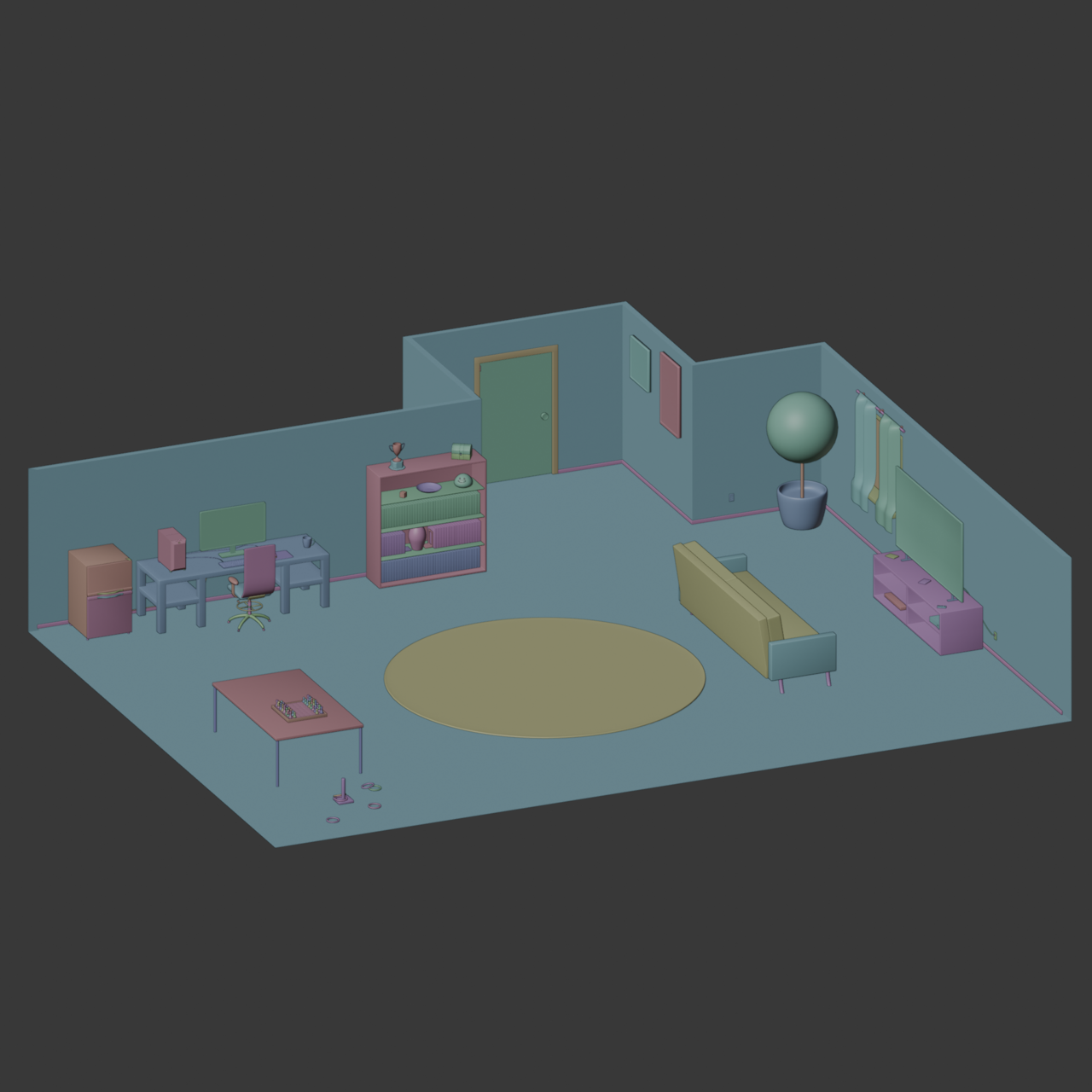 Low Poly Room - CG Cookie