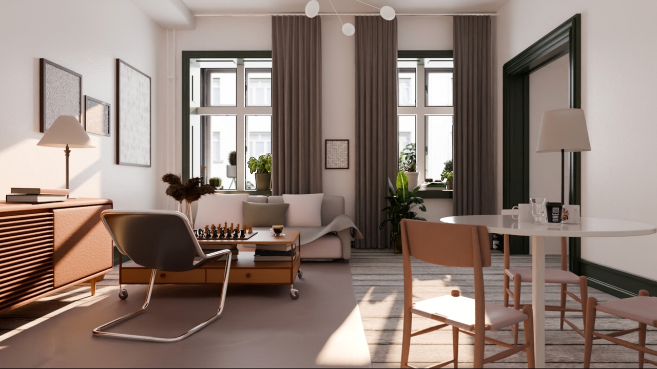 Living Room Visualisation - CG Cookie